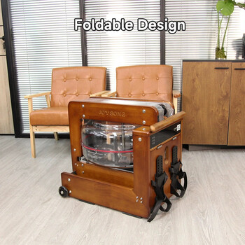 Goldsmiths water resistance rowing machine home smart three-fold aerobic fitness equipment house of cards indoor rowing machine brown (pull) 68*58*50cm