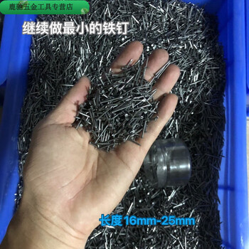 An junsheng wood iron nails carpentry small nails household round nails foreign nails shoe nails picture frame nails small thin iron nails 6-point nails about 40 pieces (16mm length)