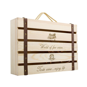 Brewing house box red box six-piece boxed grape packaging box six-piece red box gift box six-piece single-row hollowed-out single-row hollowed-out box