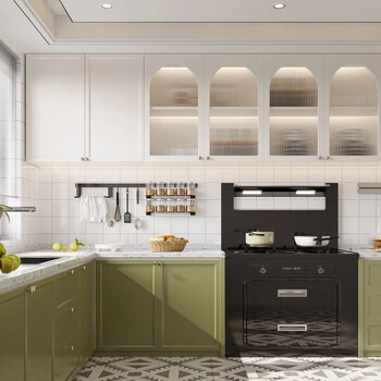 Xmsj cabinet customized dream series modern style 3m base cabinet 3m countertop 1m wall cabinet base cabinet + countertop + 1m ceiling particle board