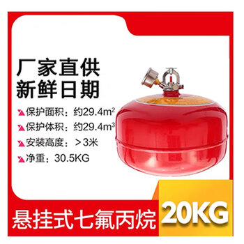 Zhe'an guangxiao 2kg heptafluoropropane fire extinguisher portable gas 4kg 6kg hanging automatic fire extinguishing device hanging 20kg heptafluoropropane fire ab label