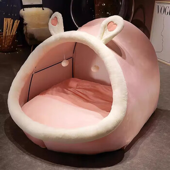 Guwu children's splicing bed separate bed artifact tent for boys and girls second child large bedside removable and washable cartoon nest plush plush nest pink - length 1.3*width 1*height 0.9 meters