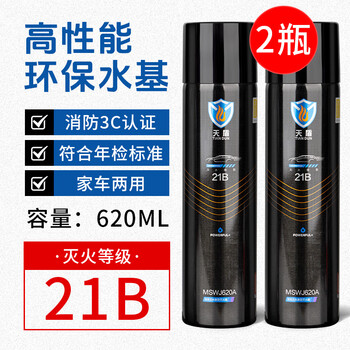 620ml water-based fire extinguisher 21b portable car water extinguisher fire protection 3c certification 2025 new small car household fire protection equipment 620ml water-based fire extinguisher 21b fire protection 3c certification *2 bottles