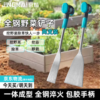 Jingkai digging wild vegetable and garlic seedling artifact household digging and raising seedlings outdoor gardening shovel stainless steel weeding tool vegetable shovel garlic shovel
