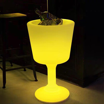 Sailoto rechargeable luminous plate red ice bucket ktv colorful beer champagne bucket decorative fruit plate cup ice bucket