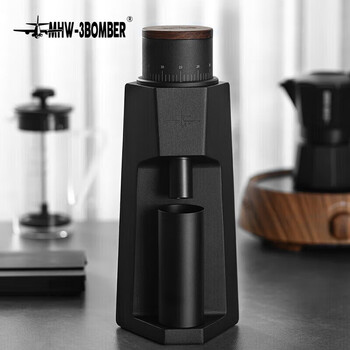 Mhw-3bomber bomber new year's gift electric bean grinder professional italian hand-brewed coffee bean household grinder titanium plated