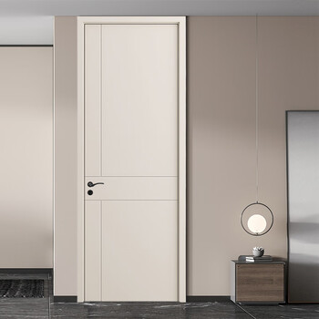 Solid wood door bedroom door modern simple all solid wood multi-layer paint door minimalist set door room door factory customization all solid wood multi-layer paint door a