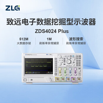 Zlg zhiyuan electronic oscilloscope four-channel 4g sampling rate zds4024/zds4054/ zds4034plus zds4024 plus standard