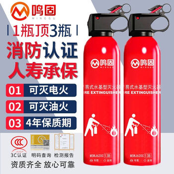 Minggu vehicle-mounted fire extinguisher, environmentally friendly, water-based, household, small car, commercial-specific portable, national fire protection 3c certification