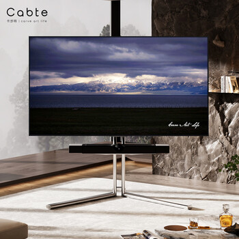 Cabte removable tv stand stainless steel floor cart tv simple art stand 40-75 inches designer y7 suitable for 40-75 inches丨ready stock quick delivery