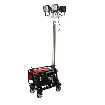 Honda sfw6110b mobile lighting vehicle gasoline diesel generator integrated site mobile lighting beacon 5kw 4*1000w halogen tungsten lamp + 5kw domestic diesel automatic