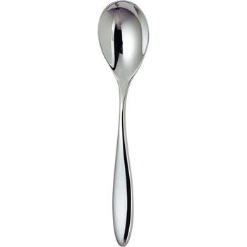 Alessi 18/10 stainless steel serving spoon mirror polished 24cm large sharing spoon modern simple design silver serving spoon