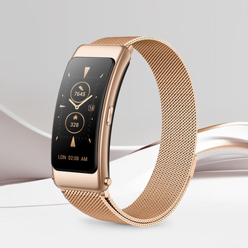 Huawei annual meeting gift huawei band b7 smart call sports watch adult bluetooth headset two-in-one blood oxygen heart rate sleep b6 waterproof men's and women's smart car b7 gold black + rose gold case + milanese rose gold