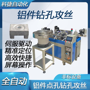 Wen yijia aluminum parts fully automatic drilling and tapping machine non-standard dual servo drive turntable processing complete machine