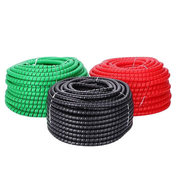 Threaded protective sleeve winding tube pp wire wrapped tube computer cable storage harness winding cable organizer wear-resistant cable spiral black 6mm/50 meters in a complete tray