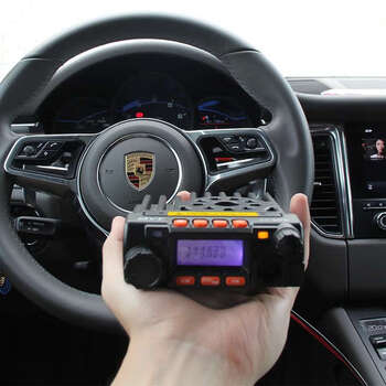 Zailu kt8900 dual-segment car radio mini car intercom uv dual-band dual caboose station cigarette lighter standard black