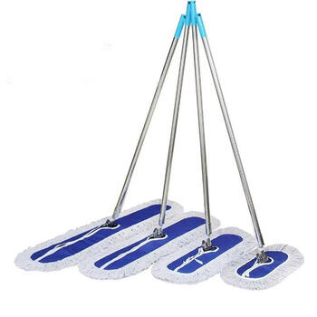 Household thickened stainless steel rod replacement mop head collar cotton yarn mop dust push flat large mop 60cm dust push cloth head (only cloth head)