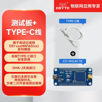 Internet of things wi-sun wireless module mesh ad hoc network fan1.1 specification 470/868/915m communication transceiver ofdm e51-wisun-tb free type-c cable