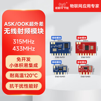 Ebyte 433/315mhz wireless transceiver frequency module ask/ook communication smart home appliance security remote control low cost e160-t4ms1 433m 210 meter transmitter module