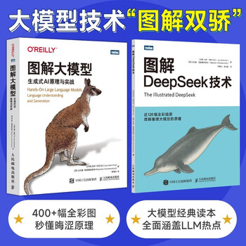 Illustrated large model + illustrated deepseek technology jingdong set 2 volumes produced by turing