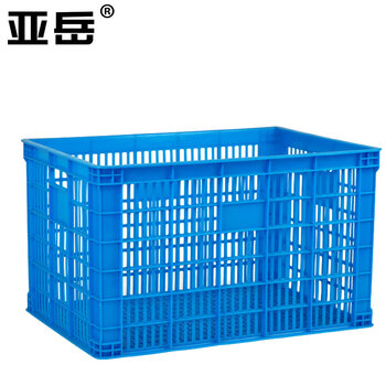 Yayue plastic basket frame turnover box thickened hollow storage box large express logistics basket livestock industry plastic frame storage box miscellaneous basket outer 680*480*400mm blue