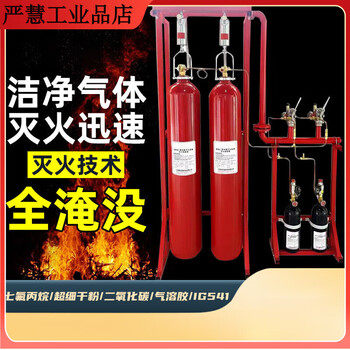 Pipe network carbon dioxide fire extinguishing 80l90 high pressure fire extinguishing device with co2 dry ice fire extinguisher in the motor room emp70/5.7 bottle set