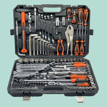 Bosch auto repair tool set socket repair tools full set wrench ratchet repair combination car repair multifunctional tool box luxury 72 teeth 150 piece set