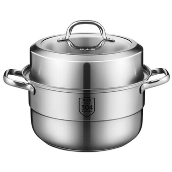 Cuidahuang steamed baiwei 304 stainless steel double-layer steamer 26cm 304 stainless steel 2 layers 26cm