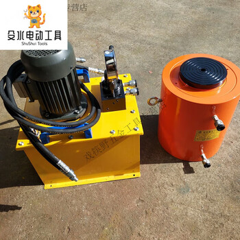 He jiagong electric hydraulic jack 100 tons stroke 200mm2.2kw oil pump 100 tons stroke 200mm2.2kw oil pump