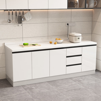 Pupan kitchen marble cabinet integrated quartz stone countertop kitchen room sink rental household stove cabinet customized flat three drawers customized size special photo