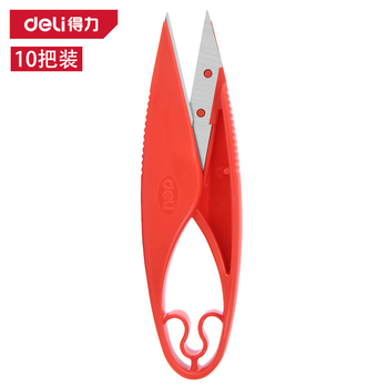 Deli 10-pack spring yarn shears small scissors sewing scissors thread cutter u-shaped embroidery tailor scissors double-edged dl358201z