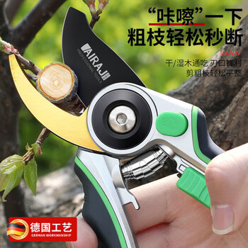 Jingyouyu japanese seiko gardening scissors garden pruning shears fruit tree pruning labor-saving powerful large pruning pruning scissors artifact black warrior 6th generation imported sk5 steel waist box