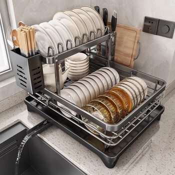 Muya dish storage rack drain bowl rack kitchen storage rack stainless steel bowl and chopsticks bowl plate drain basket