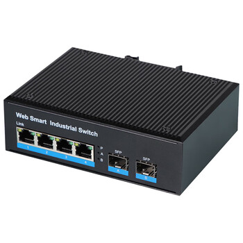 Aopre (opel internet) industrial-grade managed switch gigabit 2-optical 4-grid tube ring network switch web ethernet switch sfp interface h624gs-sfp