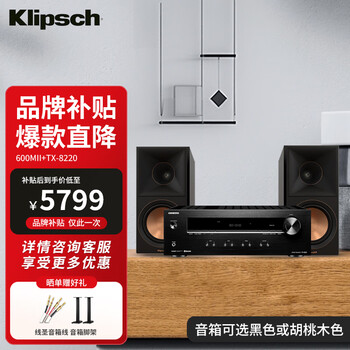 Onkyo imported tx-8220 home living room integrated stereo amplifier hifi high-power 2.1 high-fidelity fever pure power amplifier phono stage tx-8220+klipsch rp600mii