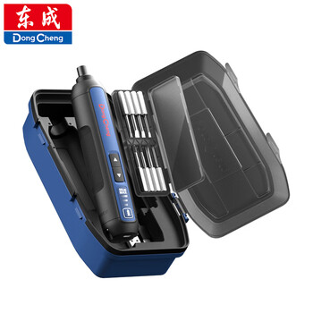 Dongcheng household lithium battery dcpl04-5e electric screwdriver rechargeable hand drill tool box tool set