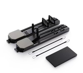 He jiagongjian abdominal wheel board resistance adjustable split fitness leg machine home exercise pilates silent automatic recovery upgraded black three-level resistance adjustment + 40 exercise methods