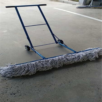 Factory workshop basement mopping extra large cotton line line replaceable head dust mop commercial hand push mop truck 1.2 meter hand push dust mop truck complete set