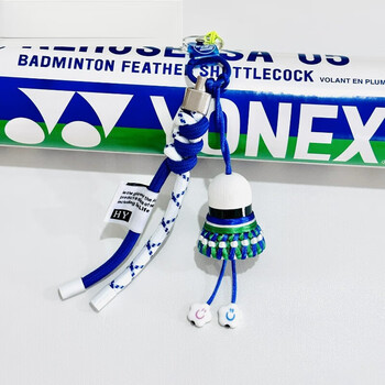 Dopamine color matching yy badminton keychain pendant creative gift couple birthday gift badminton bag pendant finished yy color matching with yonex ball head