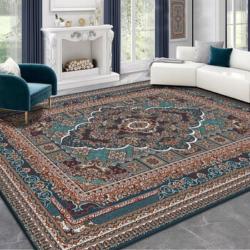 Iranian original imported persian carpet for living room 2025 new style no-wash and wipeable light luxury high-end turkish ethnic persian-4 140cm*200cm