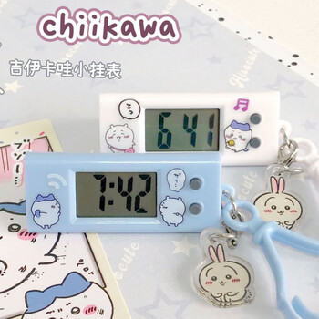 Jiyikawa portable electronic watch student desk mini clock to tell time small wall watch for study and exam use jiyikawa sticker + white triangle clock