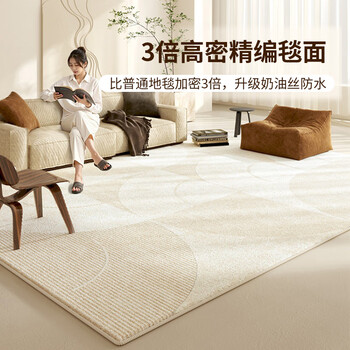 Aovoc carpet living room 2025 new no-wash wipeable light luxury high-end home living room carpet elegant pattern geometry 2*3 meters