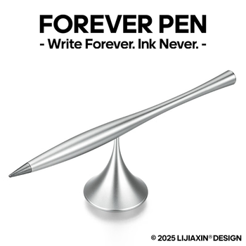 Gifts and hearts endless pen metal eternal pen no ink aluminum alloy pen creative gift pen annual meeting gift logo customized college entrance examination graduation 520 gift for boys and girls eternal pen - silver - gift box gift bag - jingdong warehouse rapid delivery