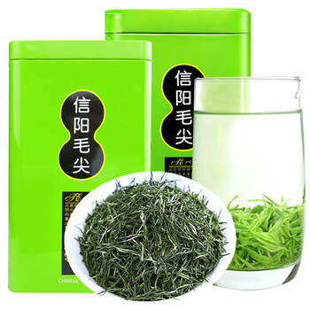 Greenwood xinyang maojian green tea 2025 new tea bulk tea henan specialty gift box gifts for elders new year gifts 1 jin large portion free gift bag xinyang maojian 500g canned