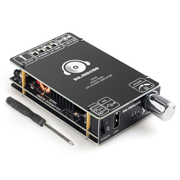 Bluetooth board 100w+100w dual tpa3116d2 chip supports bluetooth usb aux playback black 1002s_without power supply