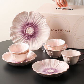 Kawashimaya tableware set 2025 new style dishes household high-looking moving gifts new home dishes bowls and chopsticks gift box 13-piece set for four people