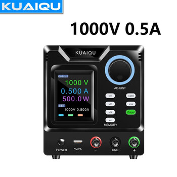 Kuaiqu high voltage 200v300v400v600v800v1000v adjustable dc stabilized dc medium and high voltage dc power supply 1000v0.5a program-controlled dual communication port four sets of storage
