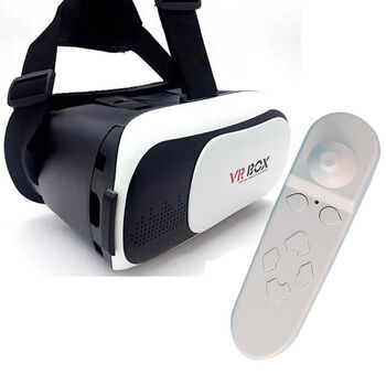 Xvvmivr glasses 3d stereo theater virtual reality ar smart glasses box vr game controller boy black technology vr glasses + vr game controller white light hd version