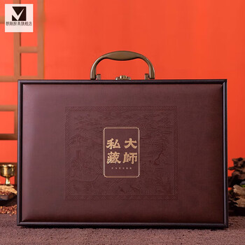 Zhio left and right white wine bottles are customized in small batches, one pound, two packages, packaging box, empty box, leather and wood gift box, single wine box sample