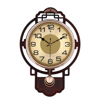 Polaris wall clock living room european style swing light luxury silent 2025 new creative clock home simple wall clock quartz clock wood color swing model 69*35 cm